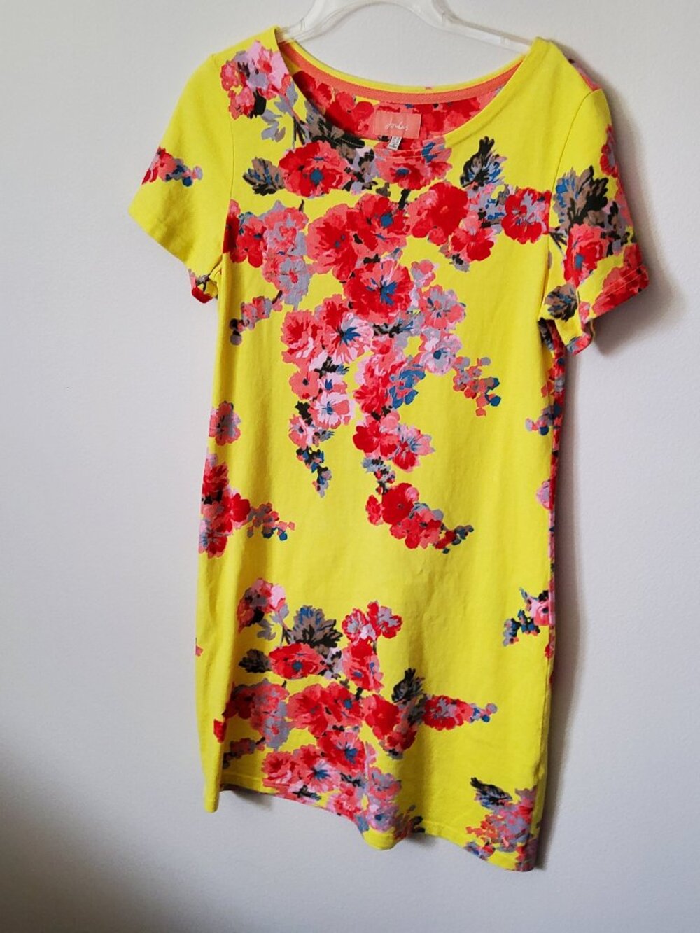 Joules [British Co] Vibrant Yellow Floral Dress Size 10